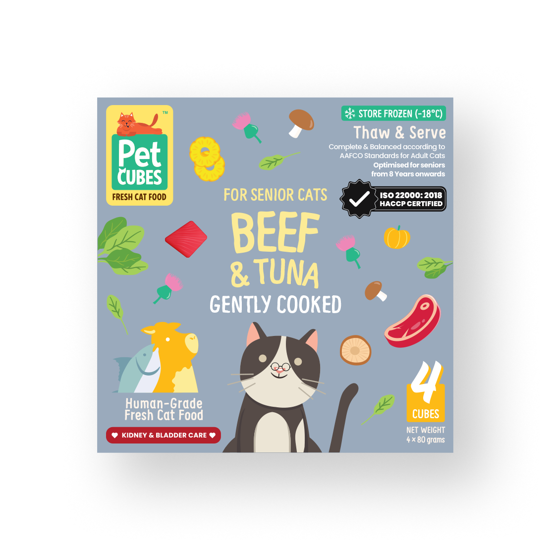 牛肉&吞拿魚老貓糧  - 猫猫輕煮鮮食系列