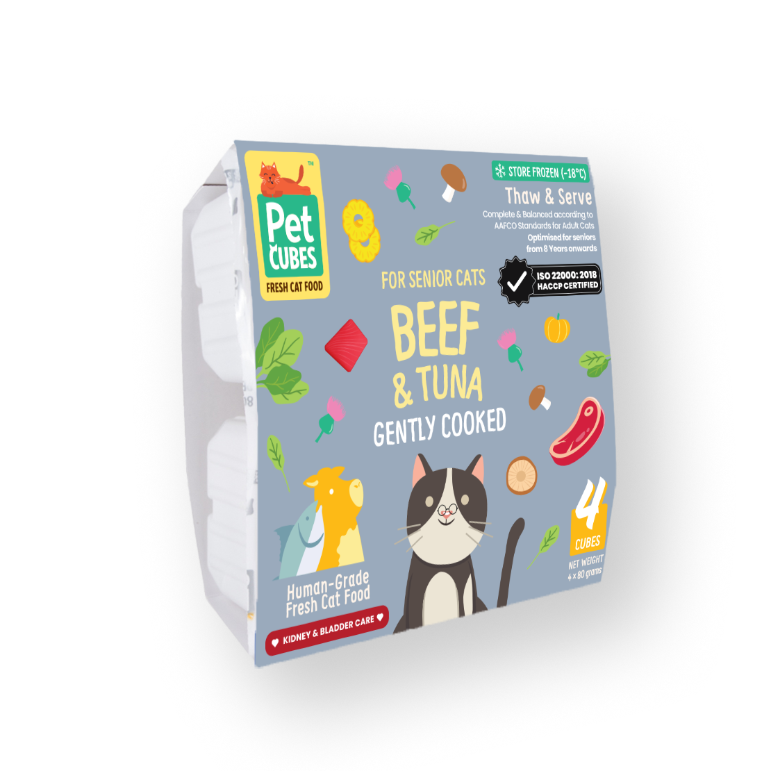 牛肉&吞拿魚老貓糧  - 猫猫輕煮鮮食系列